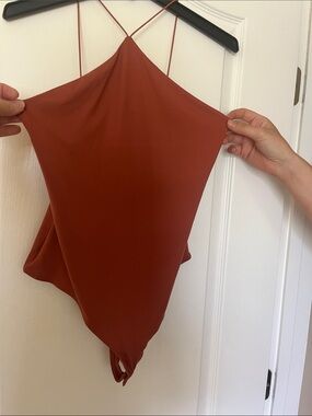 H&M Terracotta Spaghetti Strap Bodysuit